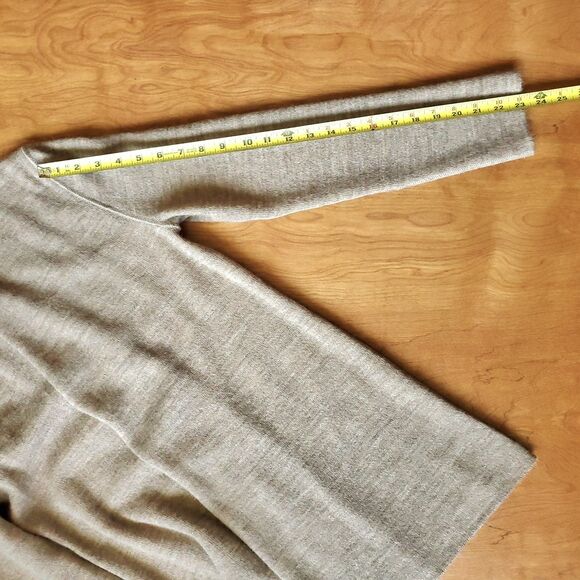 Essential Reversible Alpaca Wool Blend Cardigan Size S Organic Cotton Beige - Picture 9 of 12